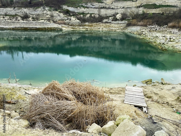 Obraz blue lake in a quarry