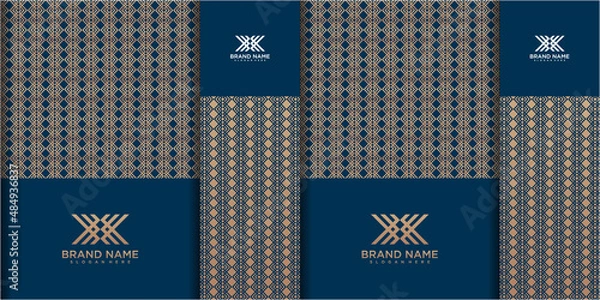 Obraz logo Luxury golden packaging design, luxury pattern logos for packaging design template. pattern for packaging design