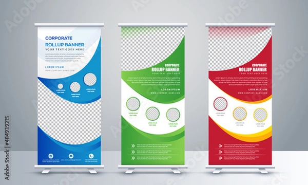 Obraz  Abstract roll up display standee banner