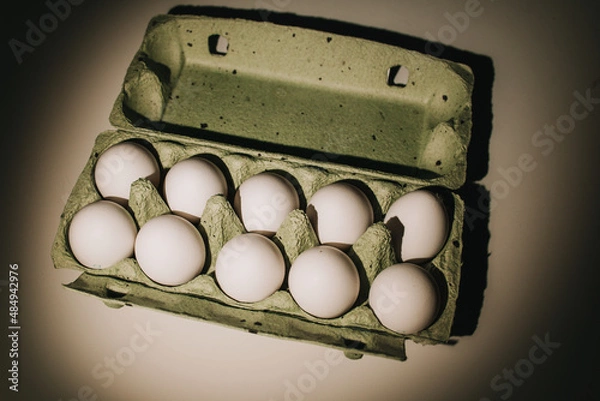 Obraz chicken eggs white