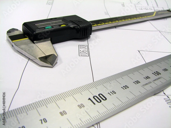 Obraz ruler and caliper