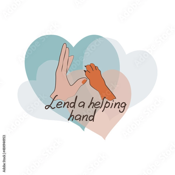 Obraz lend a helping hand. animal problems.