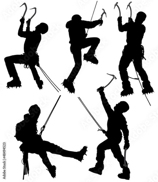 Fototapeta Ice climber