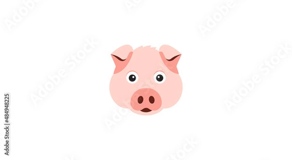 Fototapeta pig isolated vector emoji illustration