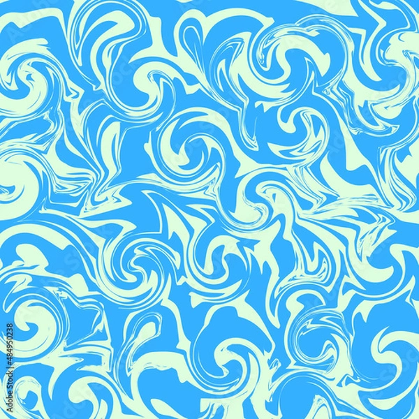 Obraz Blue texture the water surface with waves and reflections. vector illustration