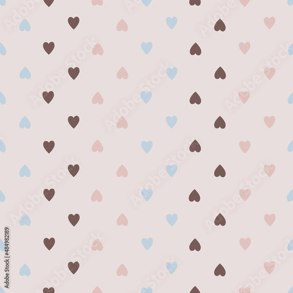 Fototapeta Vector seamless pattern. It was created to give love and tenderness. This pattern will easily become part of your project, design, or desktop decoration.