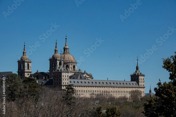 Fototapeta Panoramic view of San Lorenzo del Escorial