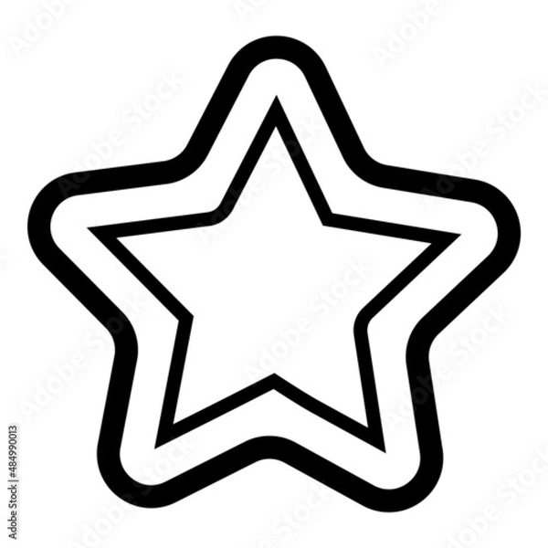Fototapeta Star Shape Flat Icon Isolated On White Background