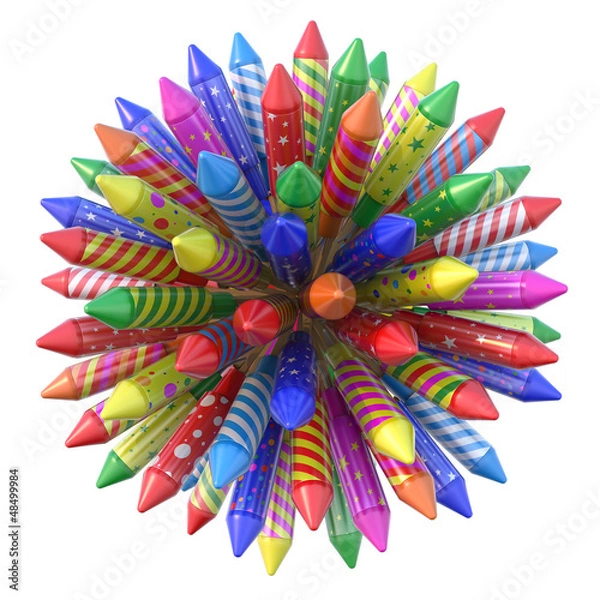 Fototapeta Fireworks rockets