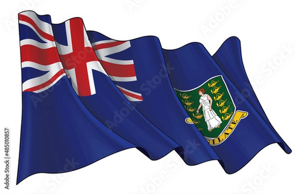 Obraz Waving Flag of British Virgin Islands
