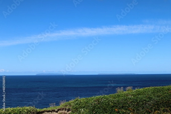 Fototapeta 苫前から見た天売島と焼尻島