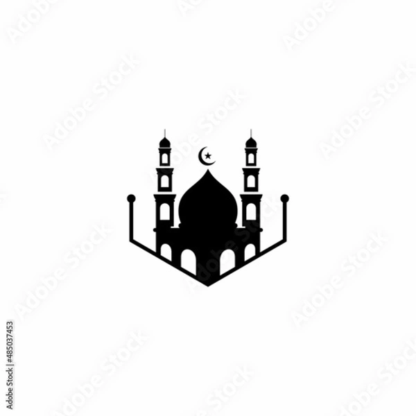 Obraz Moslem Mosque icon vector Illustration