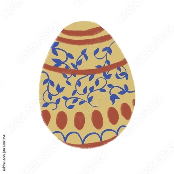 Obraz イースター_復活祭_エッグ_卵_ブルー_イエロー_レッド