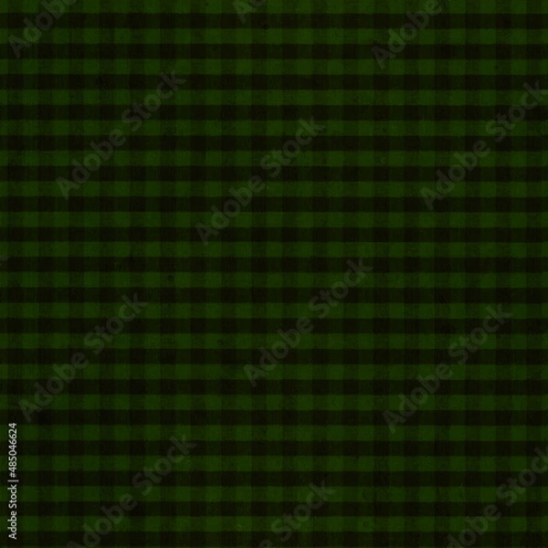 Obraz Black and green checkered pattern fabric