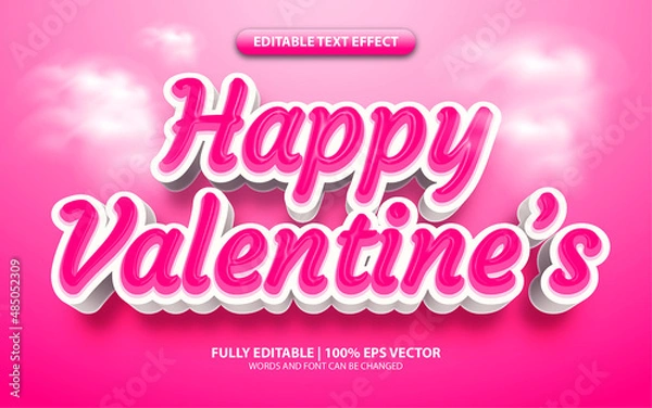 Fototapeta Text Effect Editable Valentine's