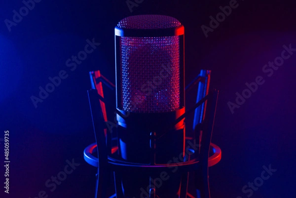 Obraz Recording studio microphone 10/18 blue red