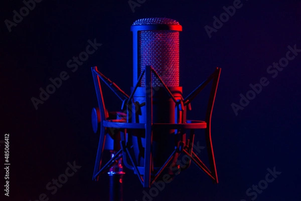 Obraz Recording studio microphone 2/18 blue red