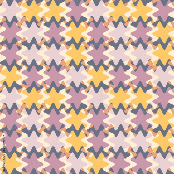 Obraz A seamless pattern on a square background is a patchwork mat made of different colored spots