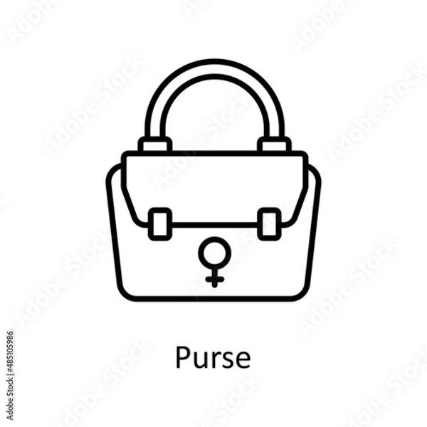 Obraz Purse vector Outline Icon Design illustration. Home Improvements Symbol on White background EPS 10 File