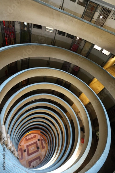 Fototapeta Hong Kong public housing apartment block
