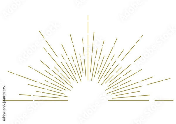 Fototapeta 金色のサンバーストフレーム