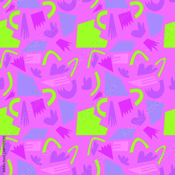 Fototapeta Abstract retro colorful seamless pattern