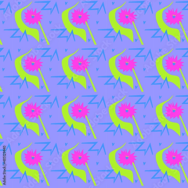 Obraz Abstract retro colorful seamless pattern