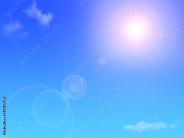 Obraz 晴れた日に輝く太陽