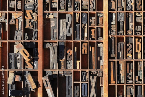 Obraz Vintage  typeset letter press stored