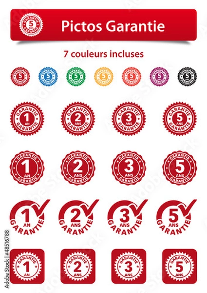 Fototapeta Piktogramy gwarancyjne
