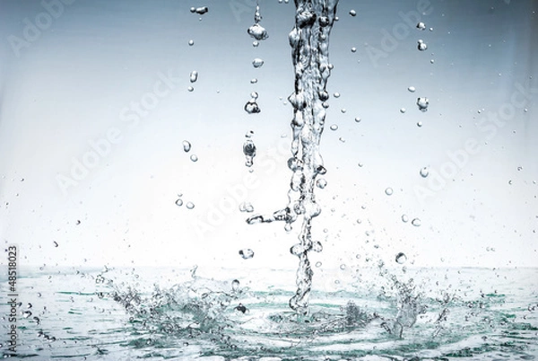 Obraz The splash splashing in the white background