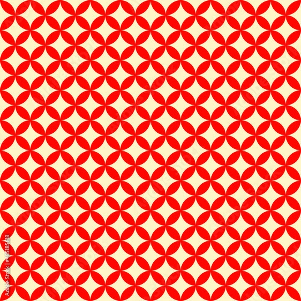 Fototapeta Abstract background. Colorful geometrical pattern. Modern design. Diagonal line. Square pattern. Red flower shape on white background.