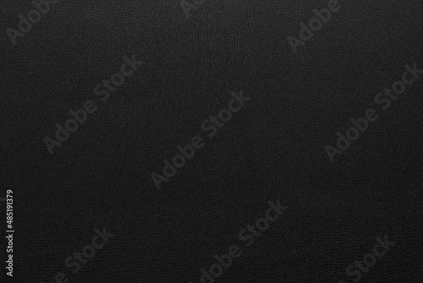 Fototapeta black artificial leather with waves and folds on PVC base
