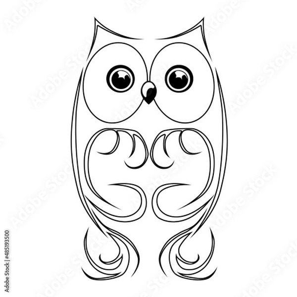 Obraz owl on white background