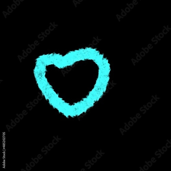 Obraz heart shape on the black background