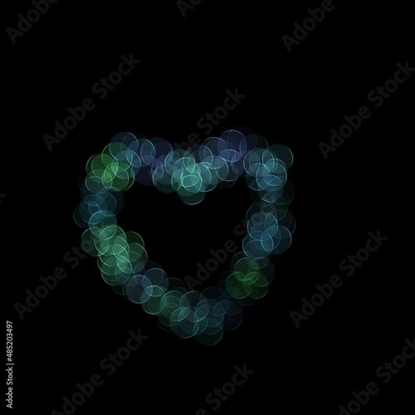 Obraz heart-shaped beads on the black background