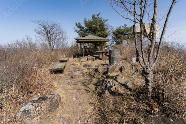 Fototapeta 行道山　栃木百名山　登山ルート　山頂の風景　栃木県足利市