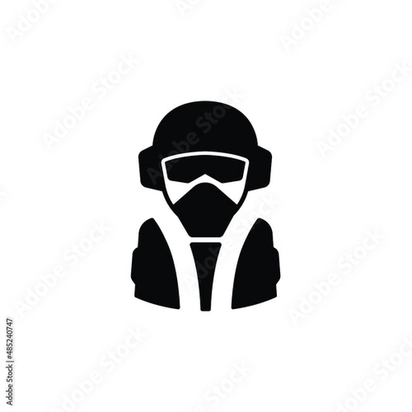 Obraz fighter aircraft pilot icon vector isolated on white, person sign and symbol illustration.
