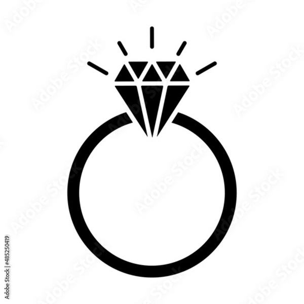 Obraz Diamond Ring Icon Vector Design Template Illustration Sign And Symbol