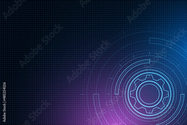 Fototapeta digital technology and engineering, digital telecoms concept, Hi-tech, futuristic technology background, vector illustration.	
