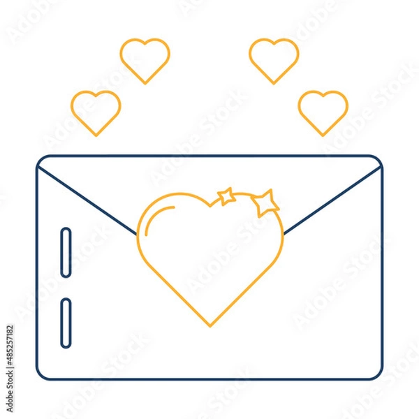 Fototapeta Love Letter Vector icon which is suitable for commercial work and easily modify or edit it

