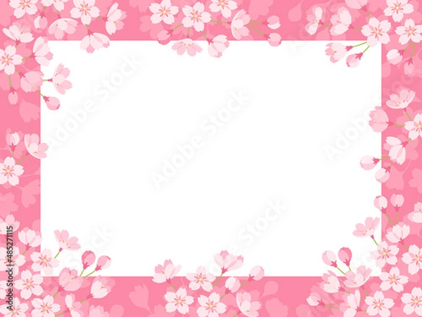 Fototapeta ピンクの桜のフレーム