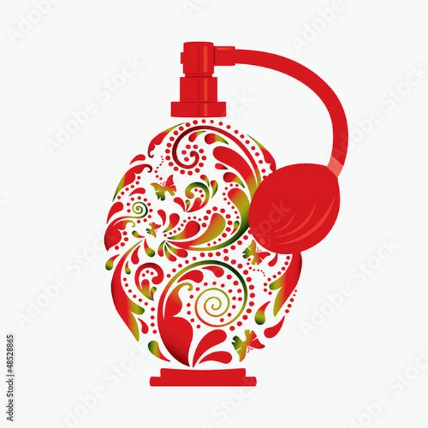 Fototapeta Beautiful perfume bottle.