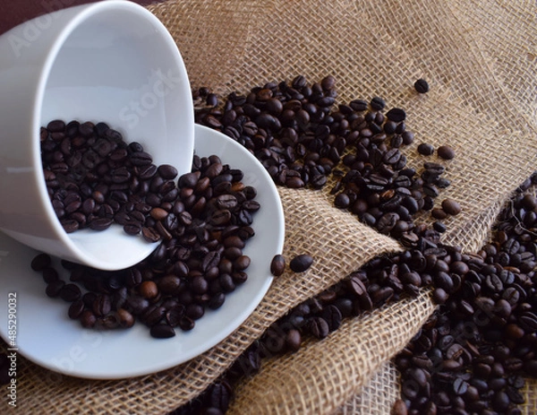 Obraz coffee beans on natural  background
