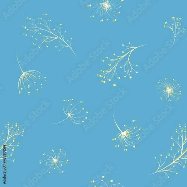 Obraz Pattern with glitter flora