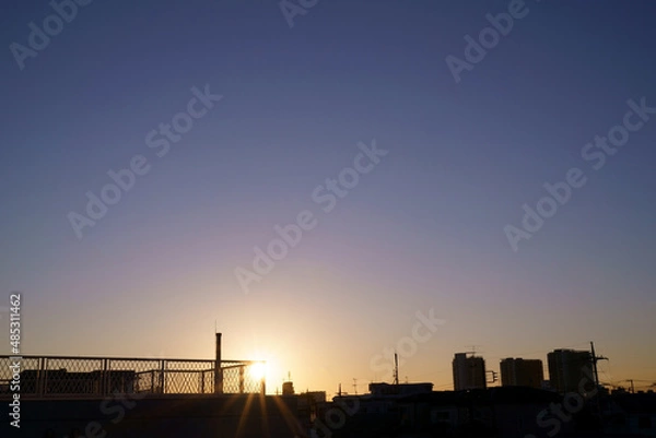 Obraz 冬晴れの日の出