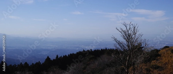 Obraz 秋の登山 山頂からの景色