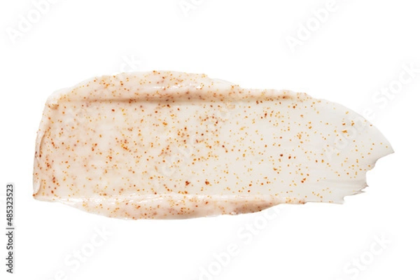 Obraz Stroke of homemade body scrub smear with orange grains