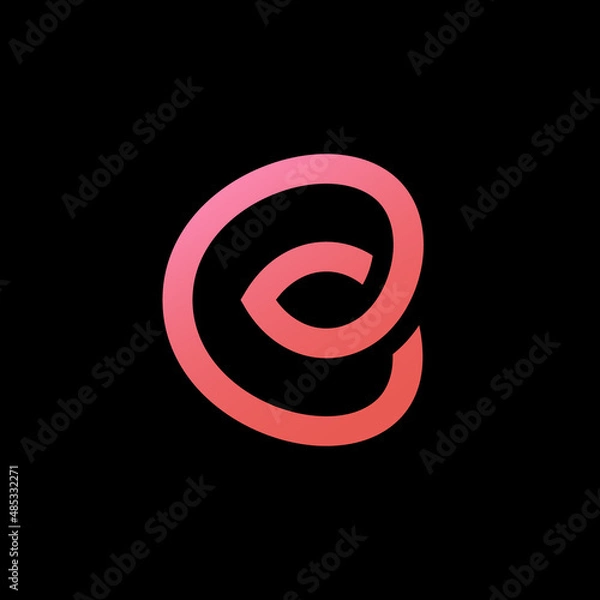 Fototapeta Initial letter  Vector B Logo in black background. Beautiful Logotype design for luxury company branding as you editable