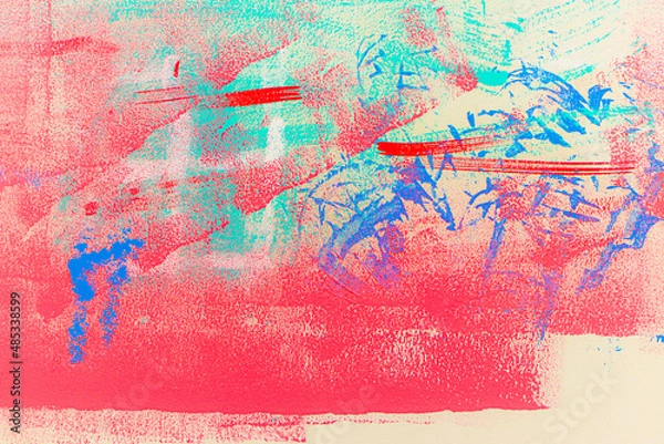 Obraz カラフルなペイントが施された部屋の壁